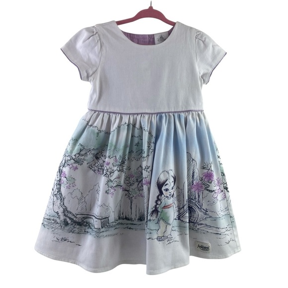 Disney Animators’ Collection Girls Mulan Princess White Party Dress Costume Sz 4 - Picture 1 of 14